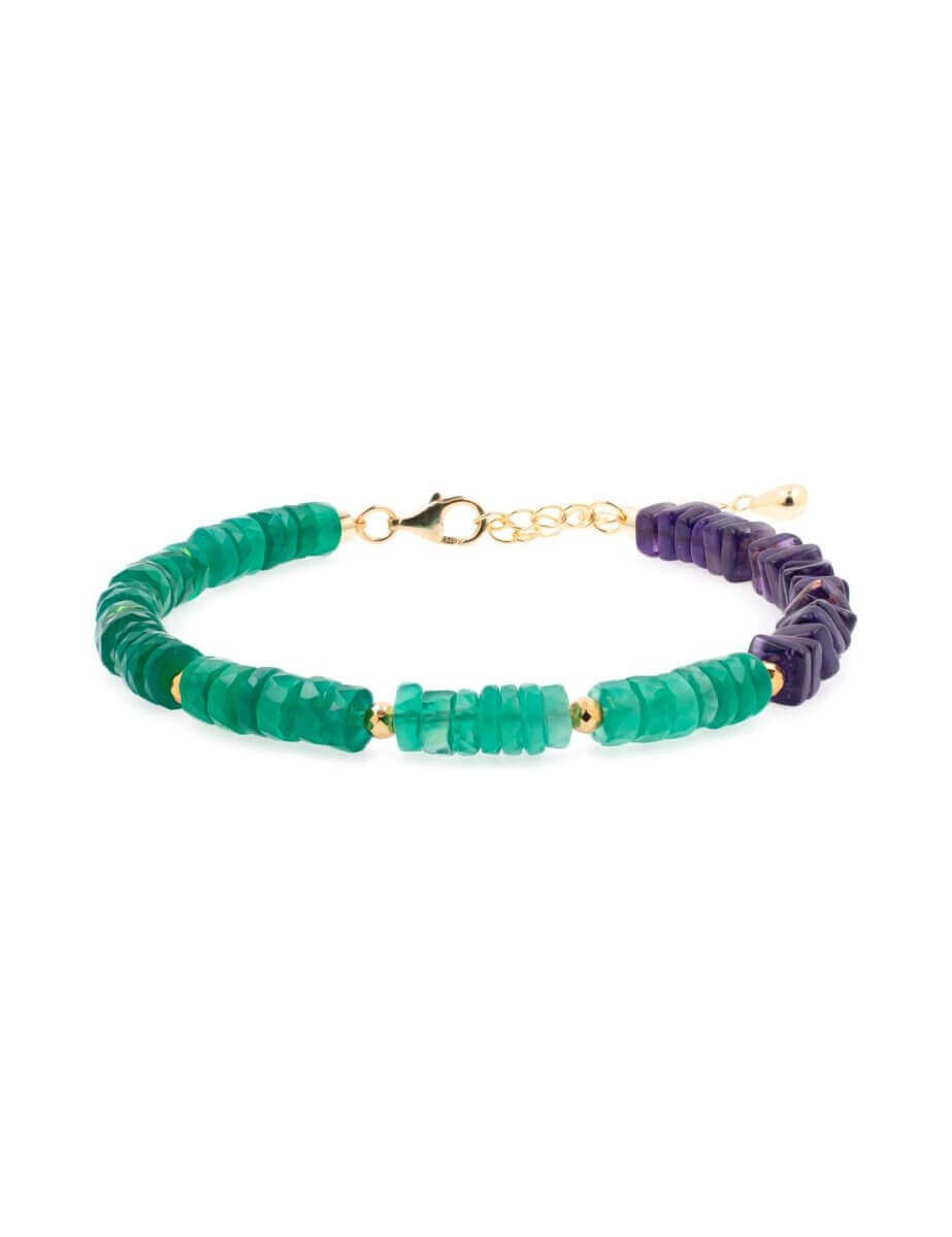 BEAMMORE Agate Beaded Bracelet – Beaded Gemstone Jewelry