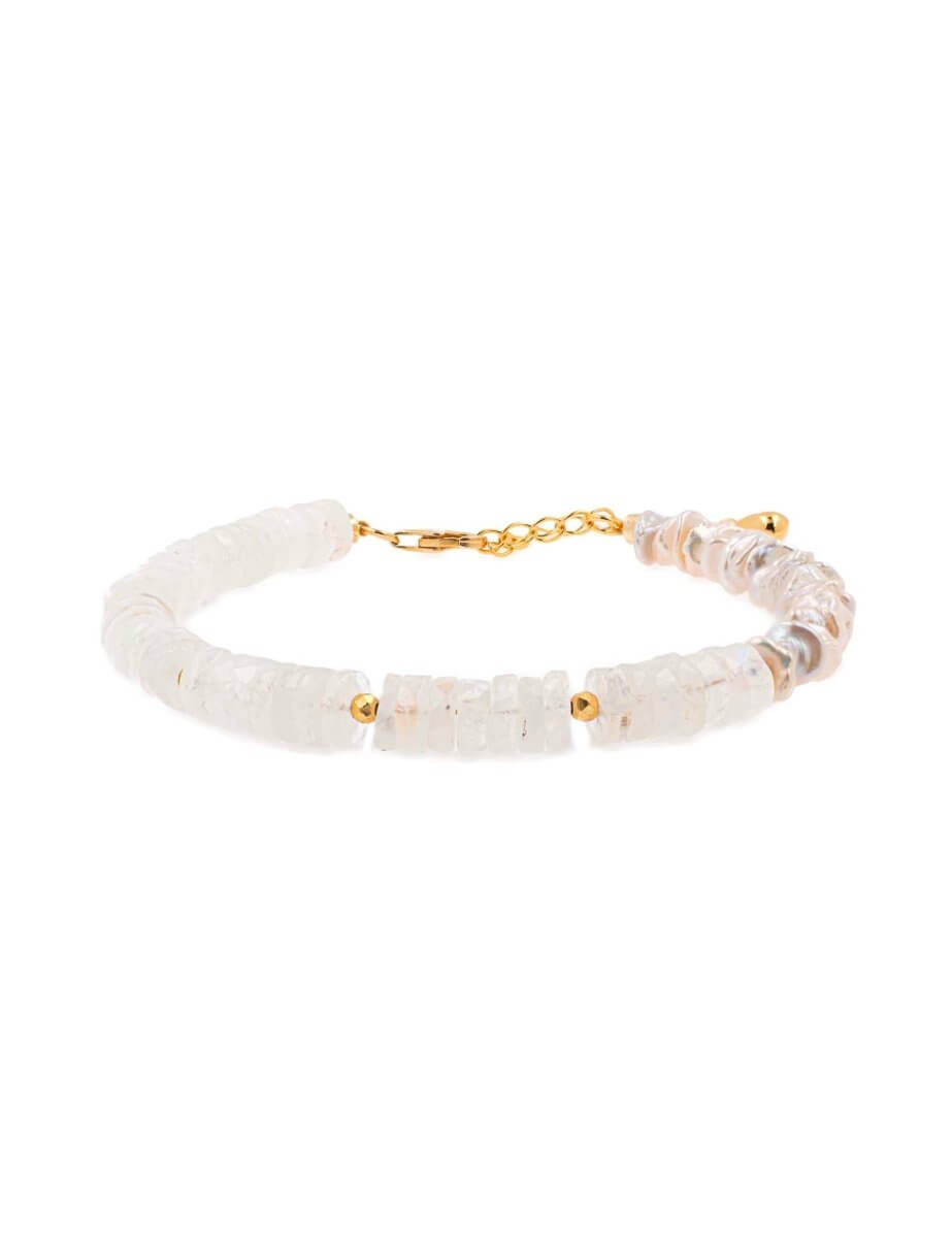 BEAMMORE Moonstone Beaded Bracelet – Beaded Gemstone Jewelry