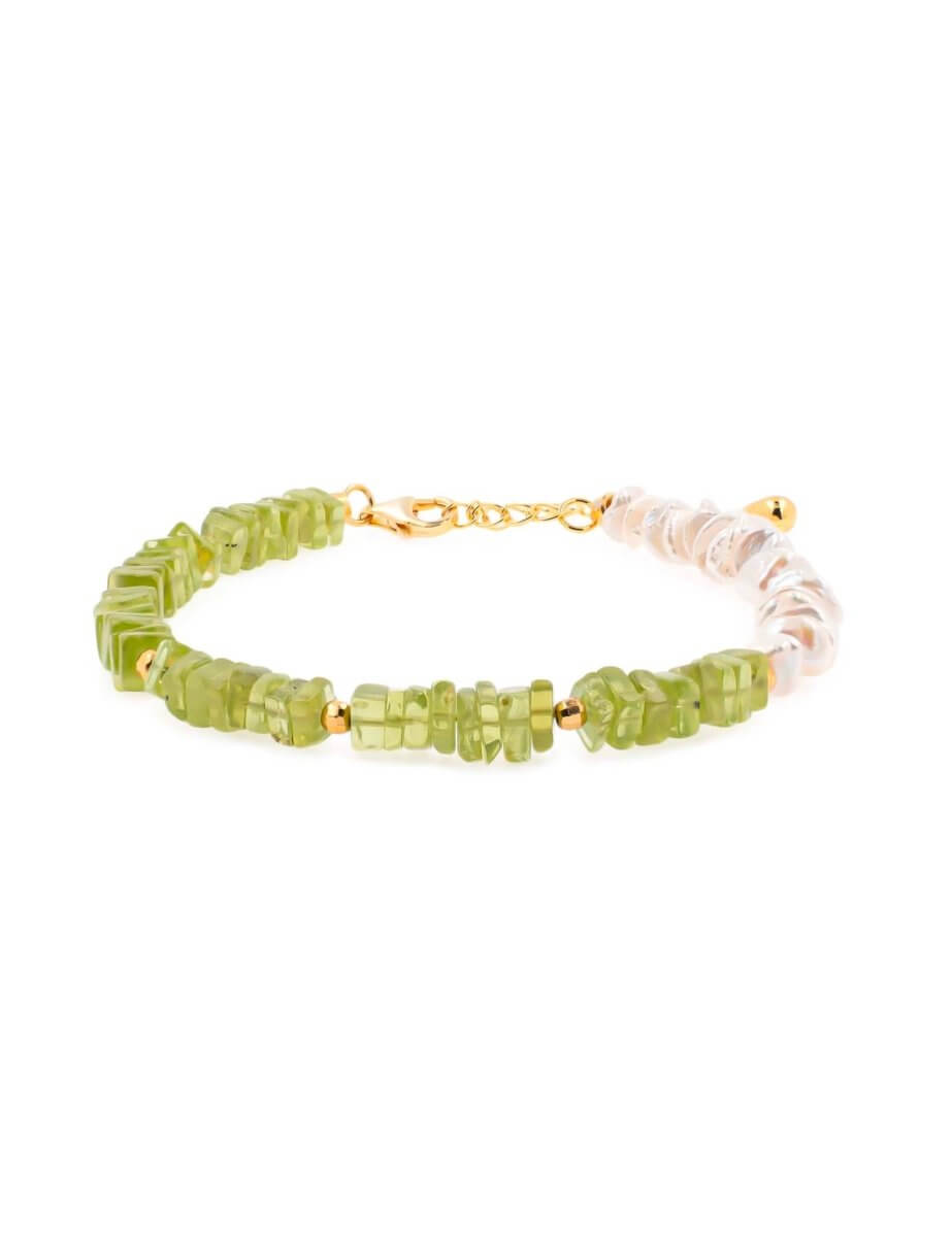 BEAMMORE Peridot Beaded Bracelet – Beaded Gemstone Jewelry