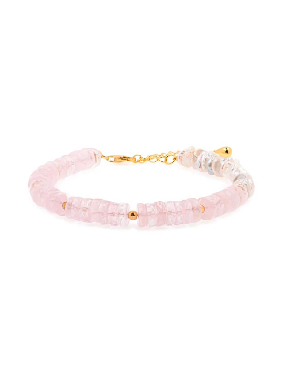 BEAMMORE Rose Quartz Beaded Bracelet – Beaded Gemstone Jewelry
