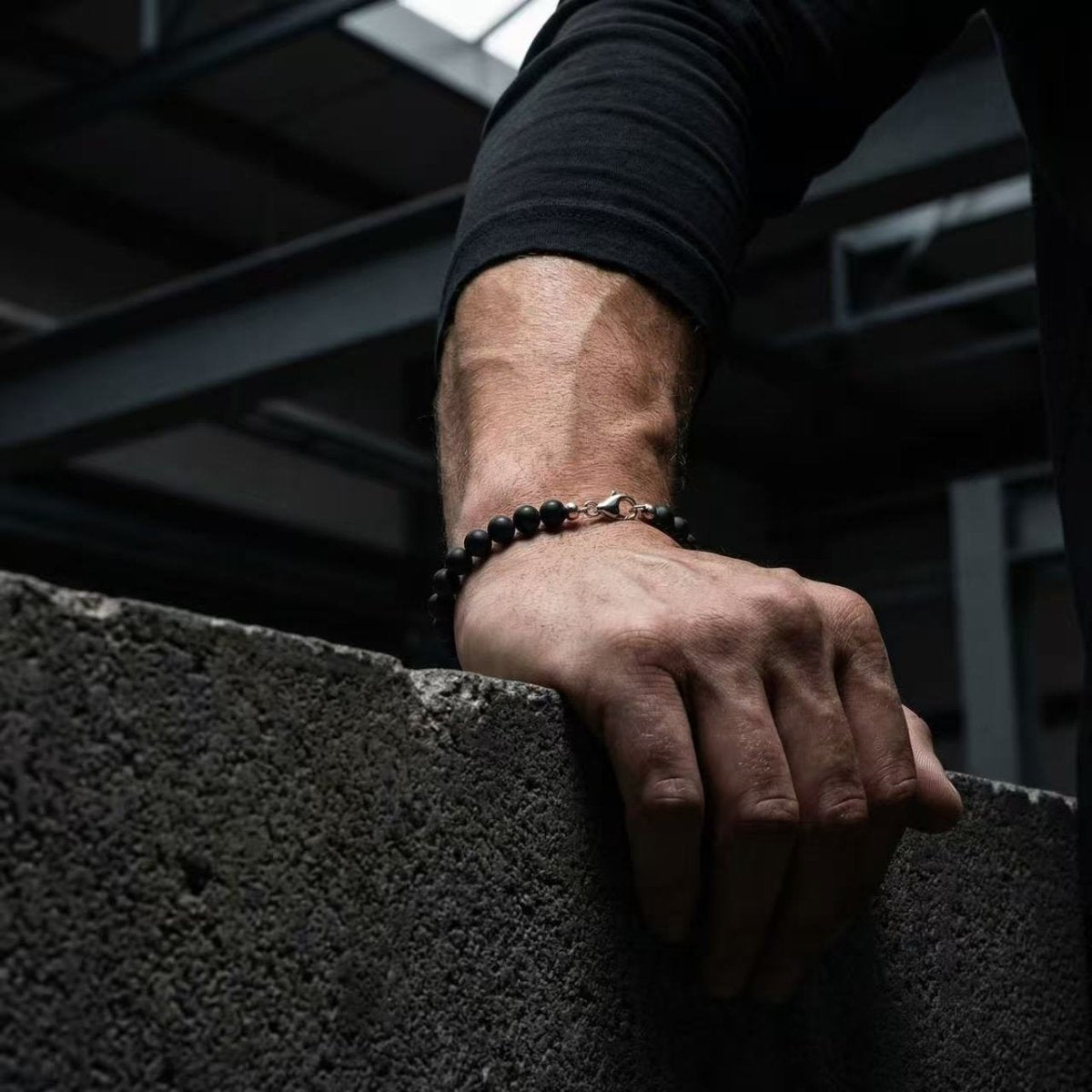 BEAMMORE Black Onyx Beaded Bracelet – Beaded Gemstone Jewelry