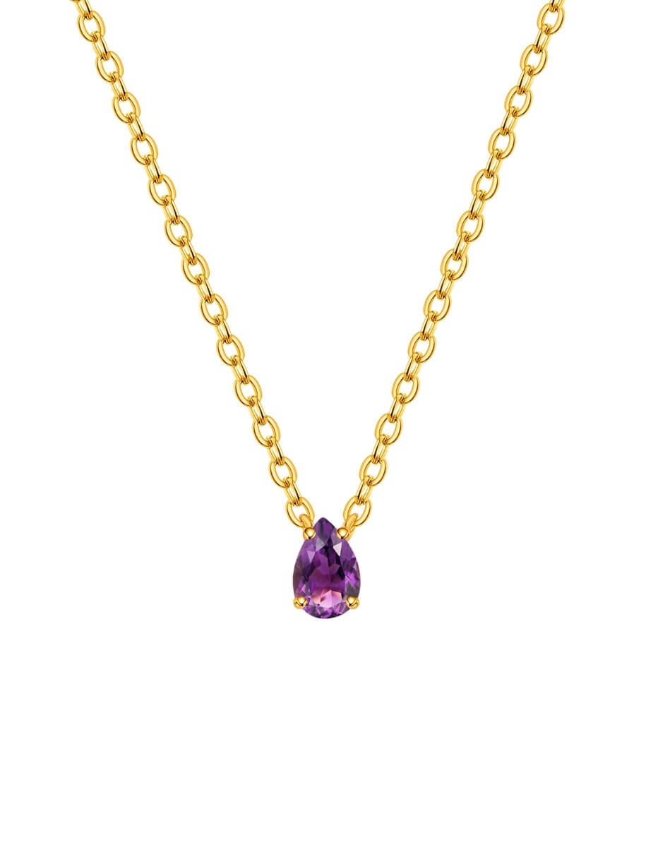 BEAMMORE Amethyst Beaded Necklace – Beaded Gemstone Jewelry
