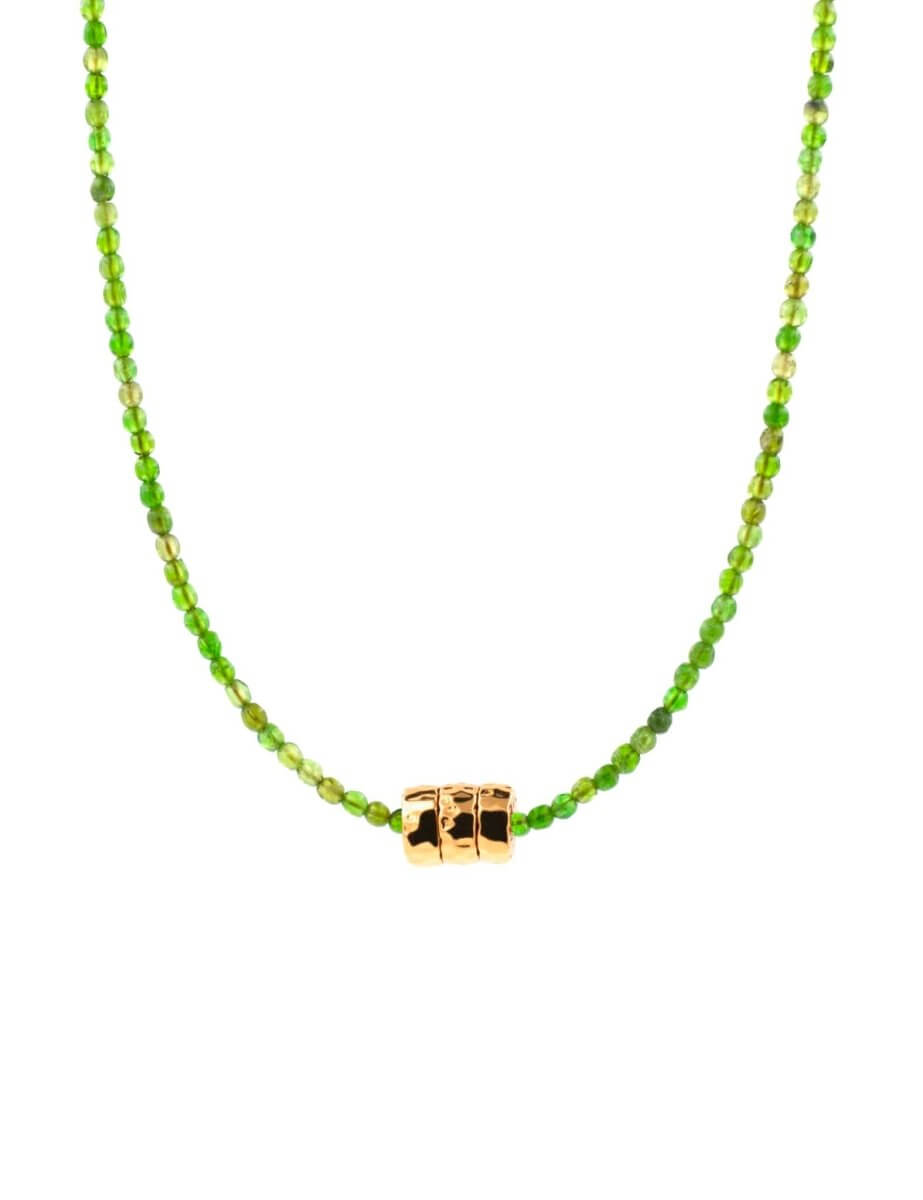 BEAMMORE Diopside Beaded Necklace – Beaded Gemstone Jewelry