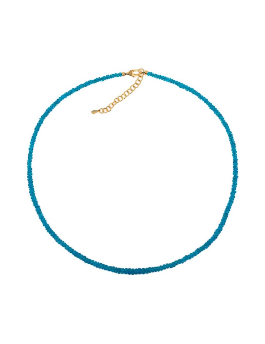 BEAMMORE Apatite Beaded Necklace – Beaded Gemstone Jewelry