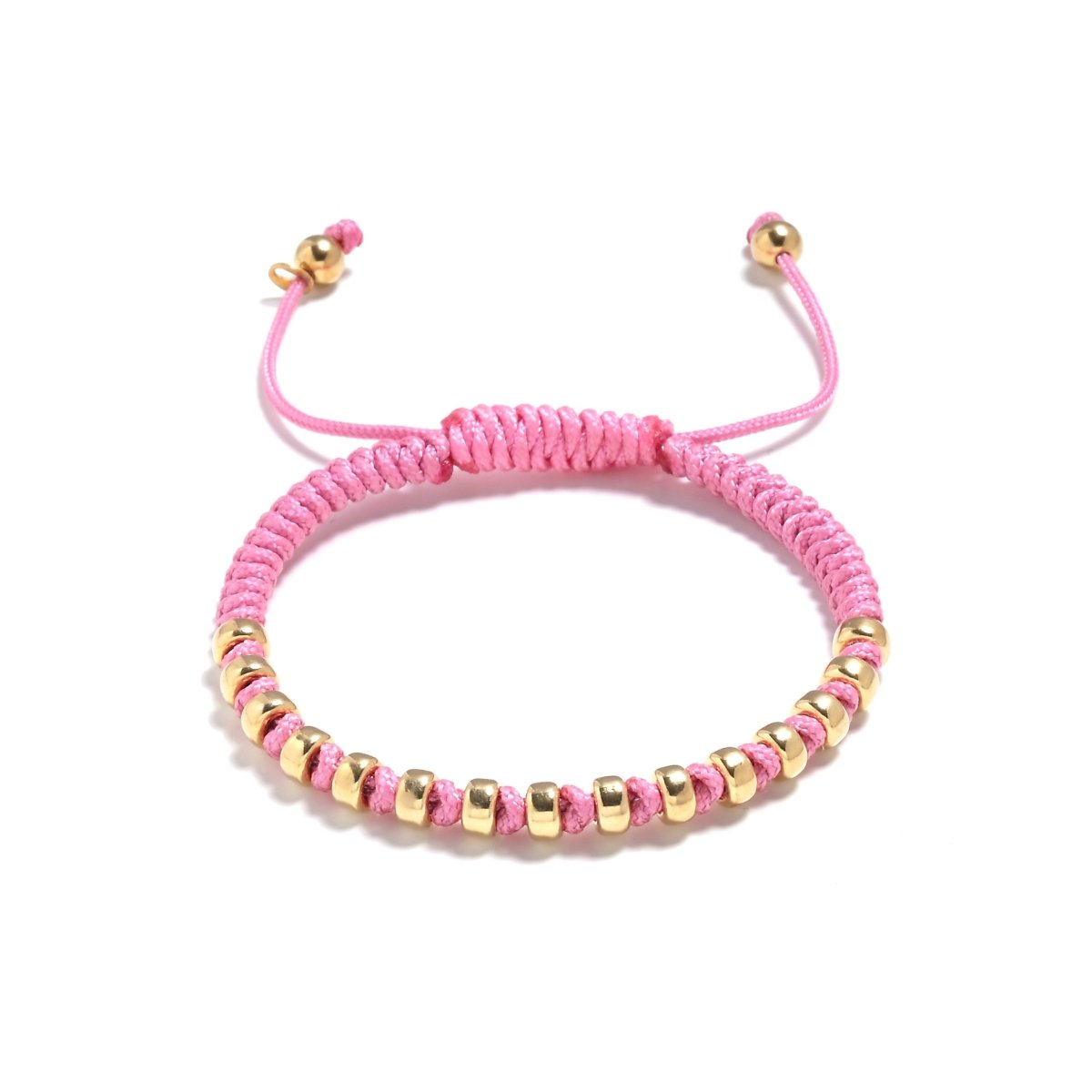 ITALIAN Pink Macramé Bracelet – Love & Kindness - BeamMore