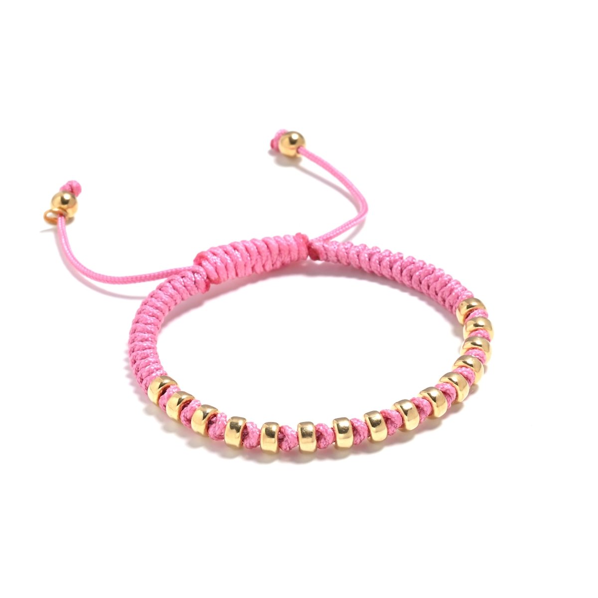 ITALIAN Pink Macramé Bracelet – Love & Kindness - BeamMore