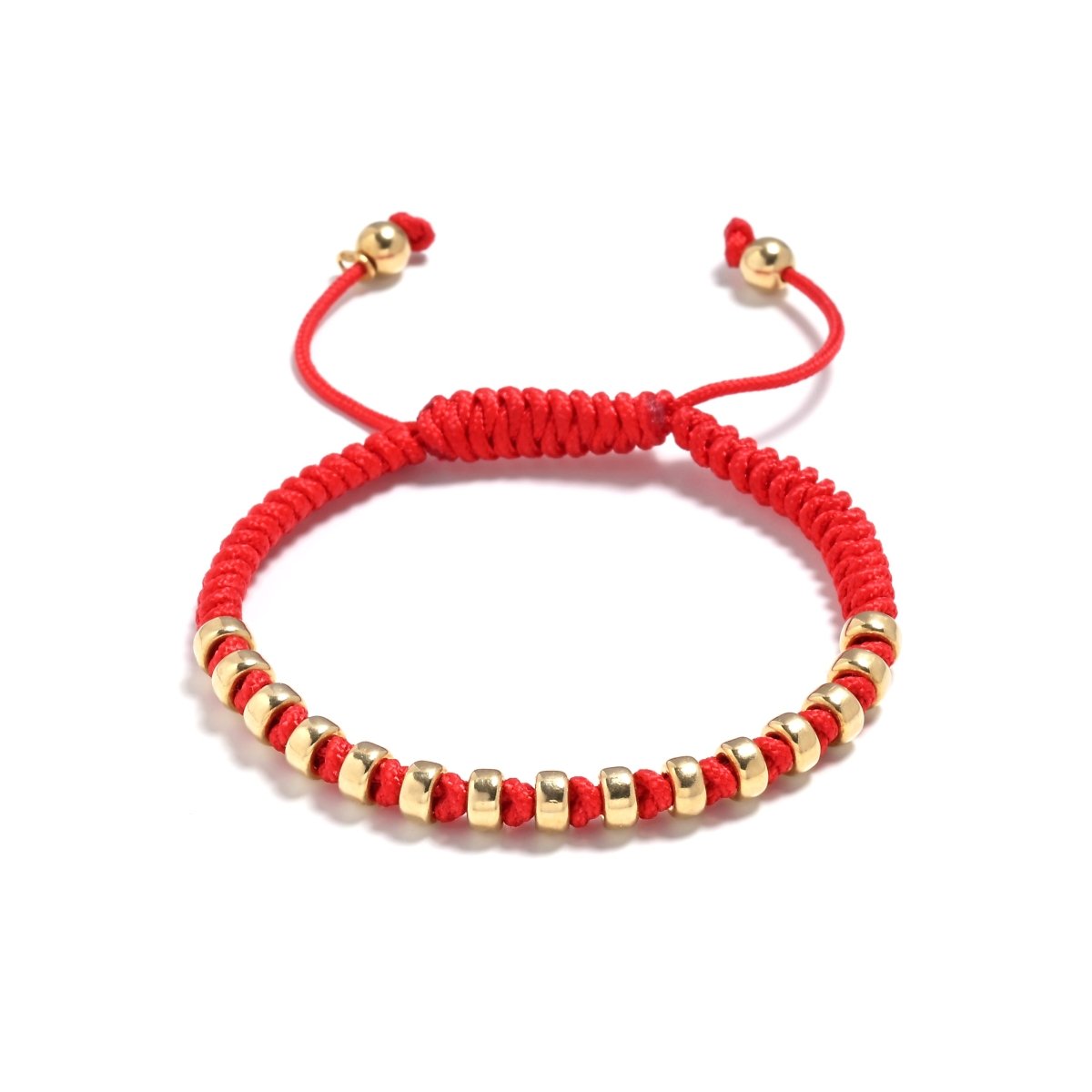 ITALIAN Red Macramé Bracelet – Passion & Vitality - BeamMore