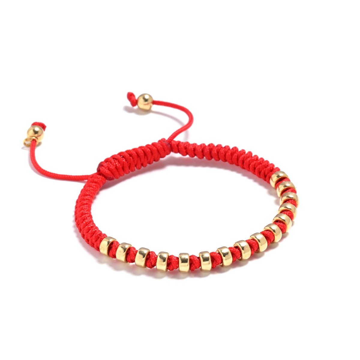 ITALIAN Red Macramé Bracelet – Passion & Vitality - BeamMore