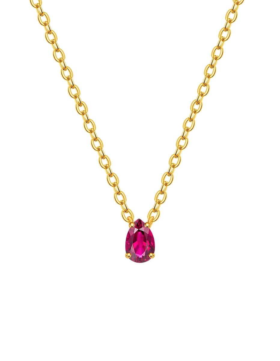 BEAMMORE Garnet Beaded Necklace – Beaded Gemstone Jewelry