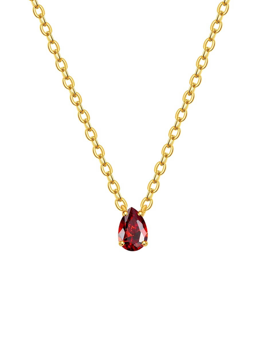 BEAMMORE Ruby Beaded Necklace – Beaded Gemstone Jewelry