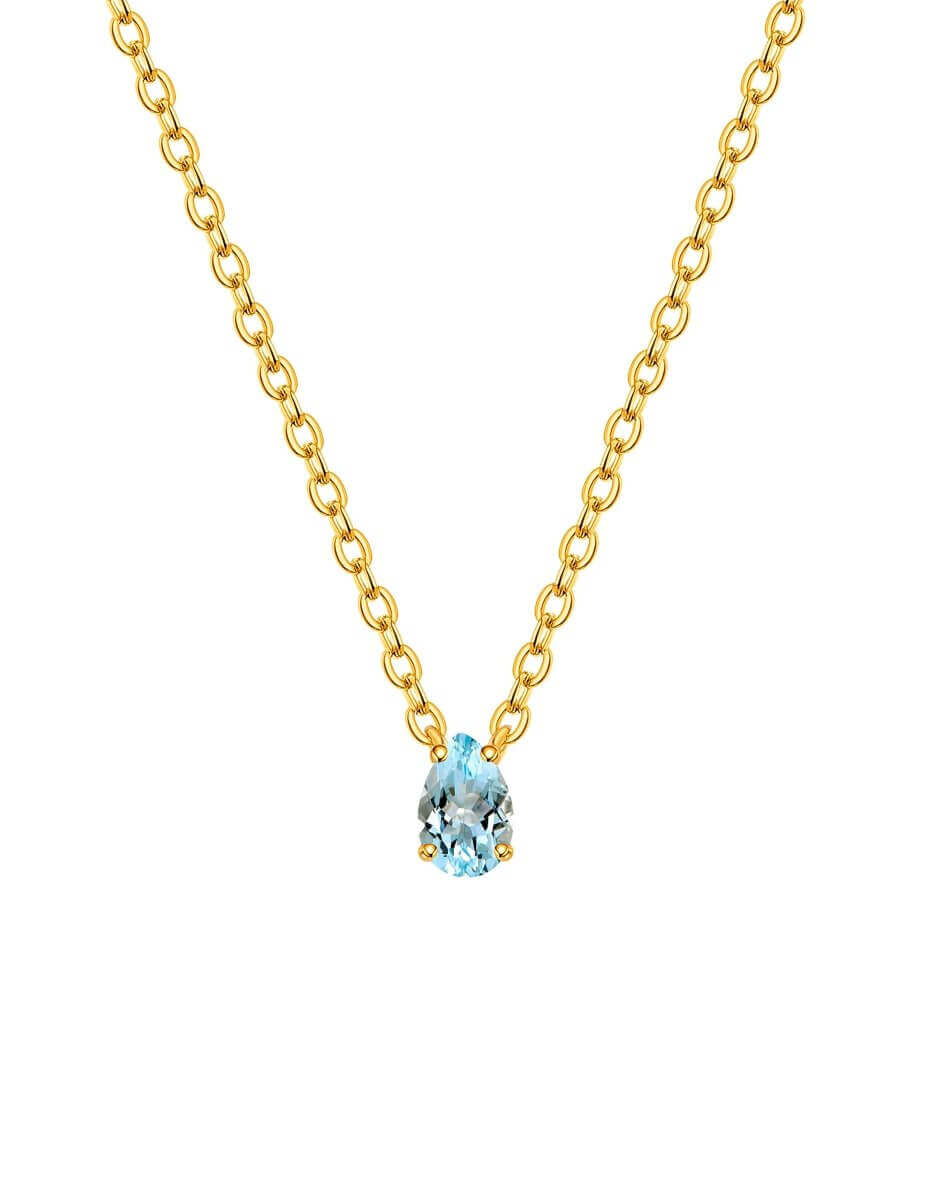 BEAMMORE Aquamarine Beaded Necklace – Beaded Gemstone Jewelry