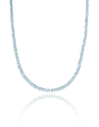 BEAMMORE Aquamarine Beaded Necklace – Beaded Gemstone Jewelry