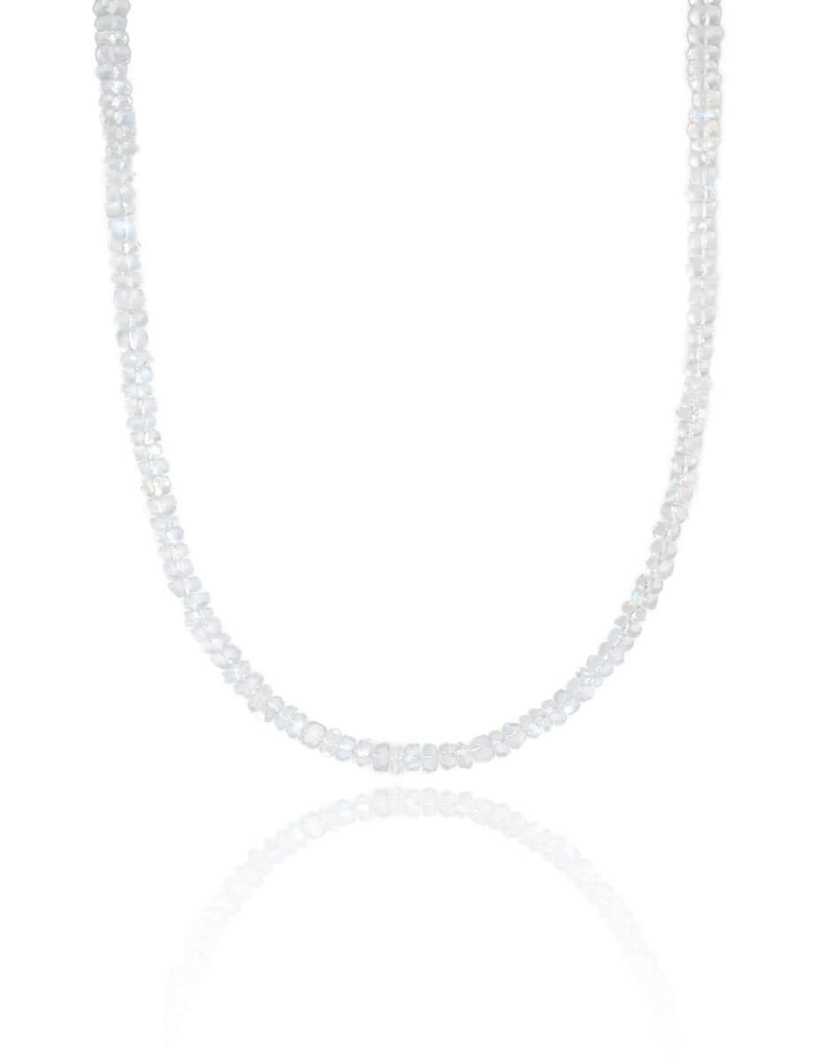 BEAMMORE Moonstone Beaded Necklace – Beaded Gemstone Jewelry