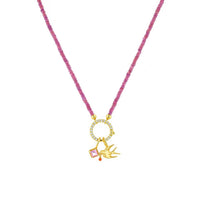 NOVA Ruby Halo Necklace - BeamMore
