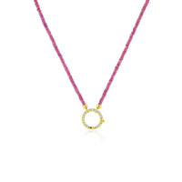 NOVA Ruby Halo Necklace - BeamMore
