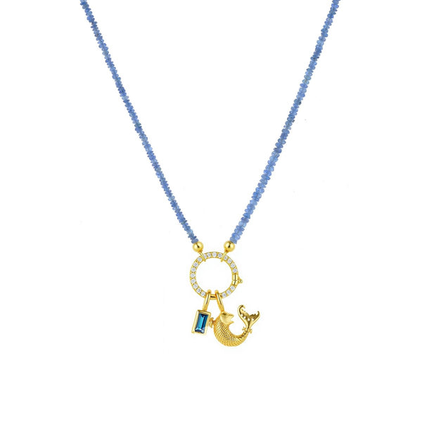 NOVA Sapphire Halo Necklace – Wisdom & Clarity | BEAMMORE – BeamMore