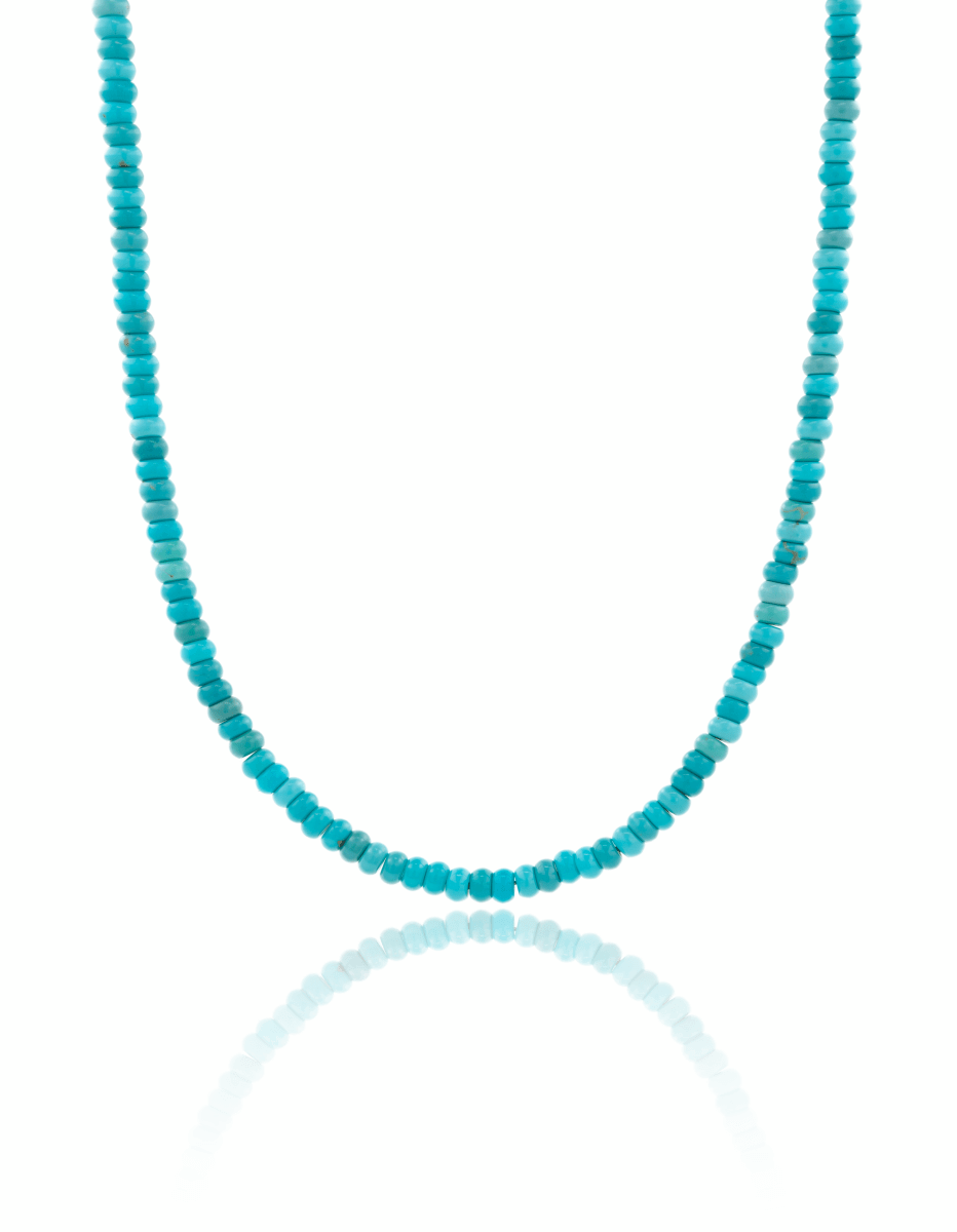 BEAMMORE Turquoise Beaded Necklace – Beaded Gemstone Jewelry