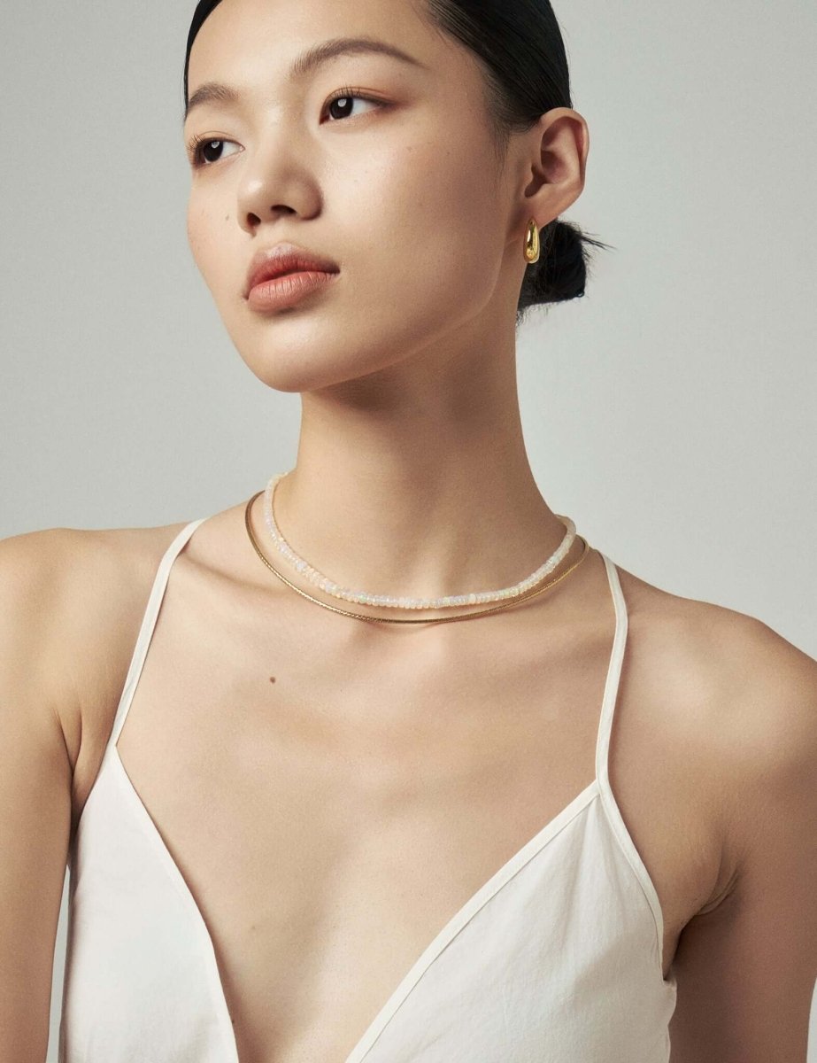 NOVA White Opal NecklaceJewelryBeamMore