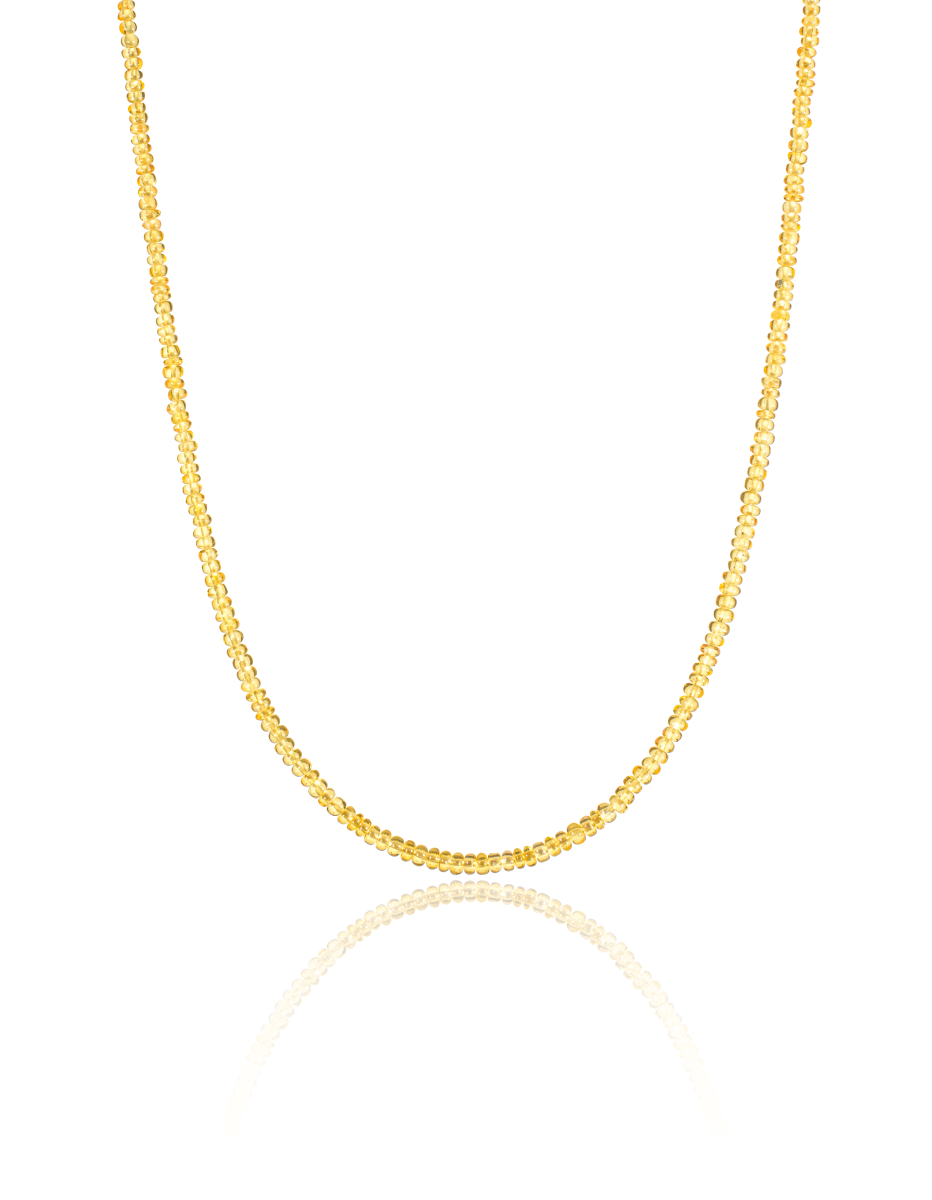 BEAMMORE Yellow Sapphire Beaded Necklace – Beaded Gemstone Jewelry