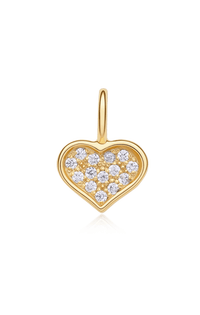 Pavé Heart CZ Charm - BeamMore