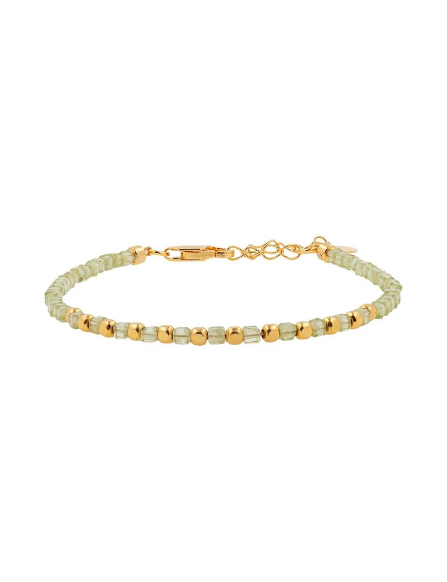 BEAMMORE Peridot Beaded Bracelet – Beaded Gemstone Jewelry