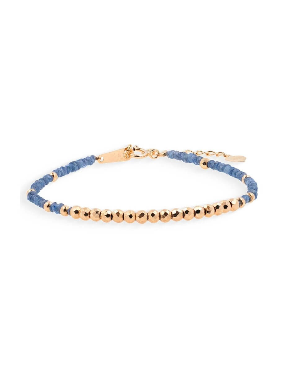 BEAMMORE Sapphire Beaded 18K Gold Bracelet – Gemstone Jewelry