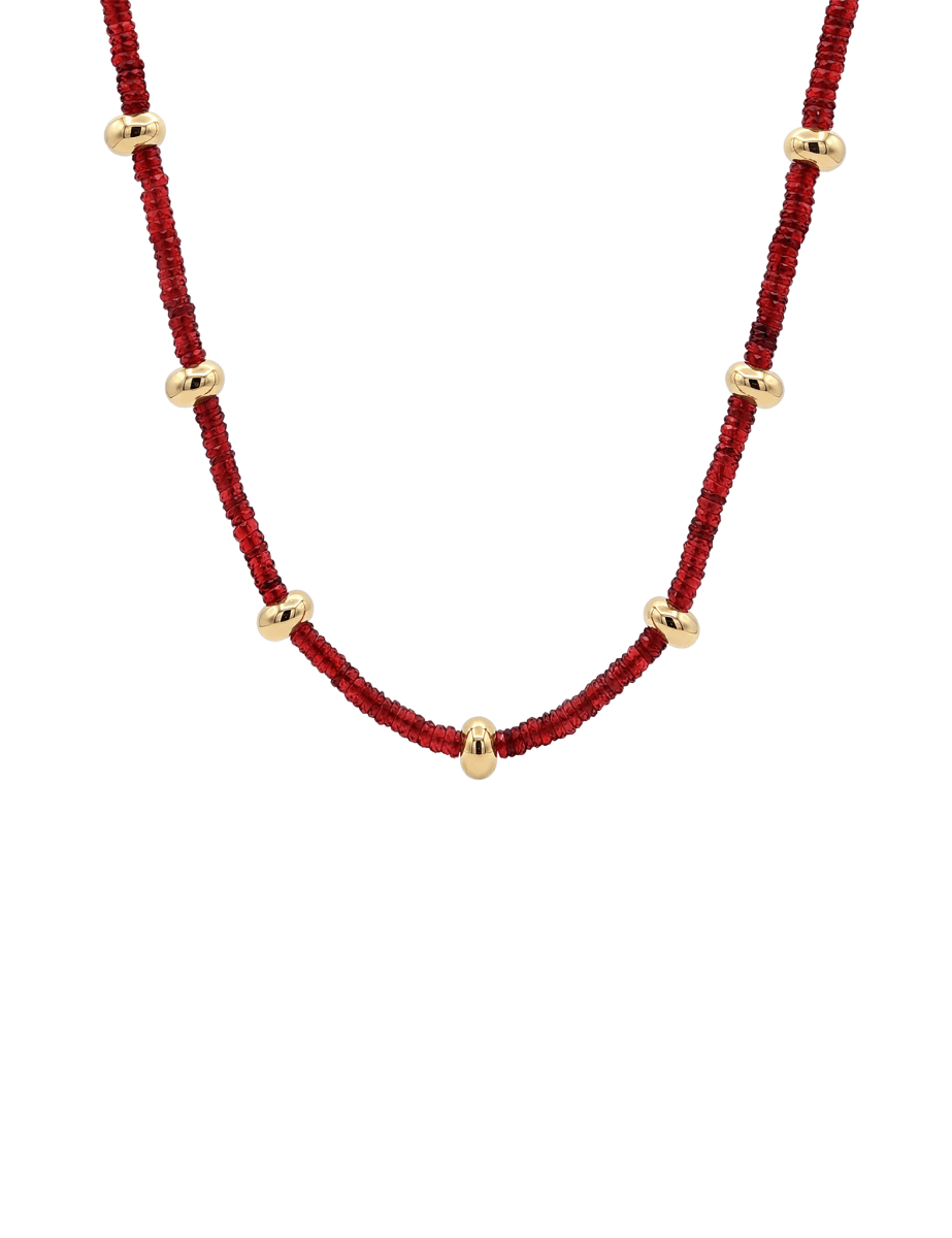 Urban Regalia Garnet Necklace - BeamMore